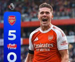 Gyokeres Bags Brace As Arsenal Thrash Leeds United, Saka, Ødegaard Injured
